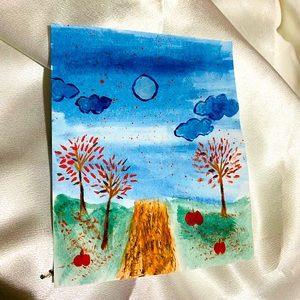 Autumn Moon Festival Painting Traditional Mini Art